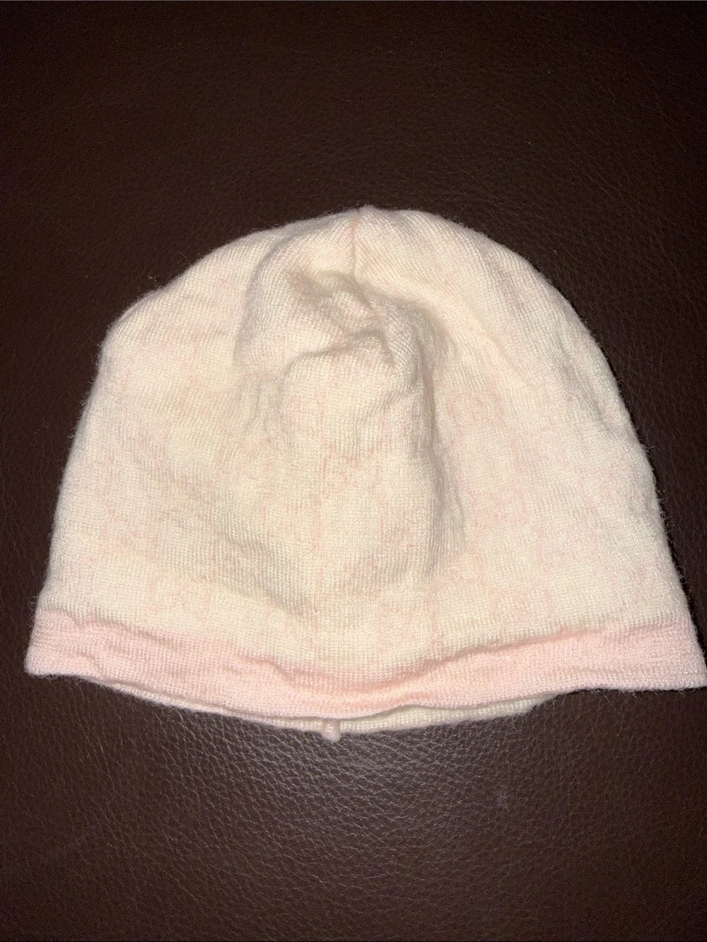 Gucci GG logo baby girl wool beanie hat 0-6 months